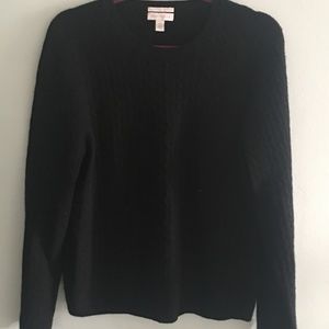 Charter Club Black Cashmere Sweater, Size XL